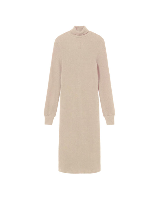 Vestido camel punto Amaia sostenible - silueta 6