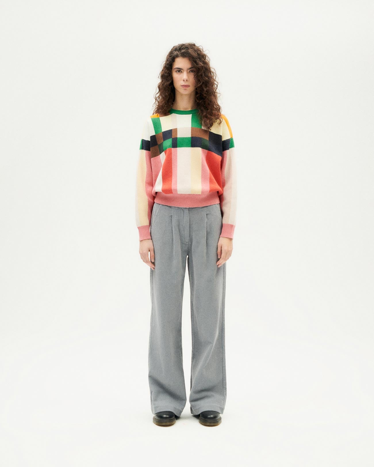 Multicolor merino wool Philis sweater sustainable woman | Thinking MU ...