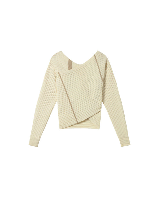 Jersey rayas crudo punto Adele sostenible - silueta 3