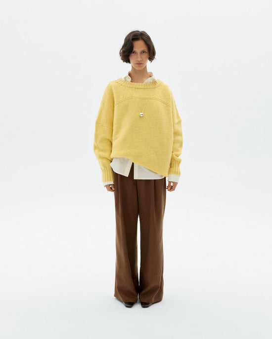 Jersey oversize lana merino amarillo Liza sostenible - 2