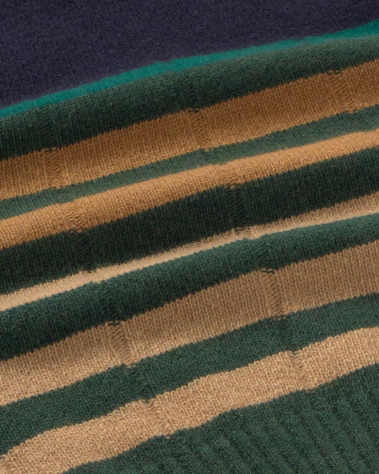 Chaleco punto lana rayas amarillas Sherry sostenible silueta - 2