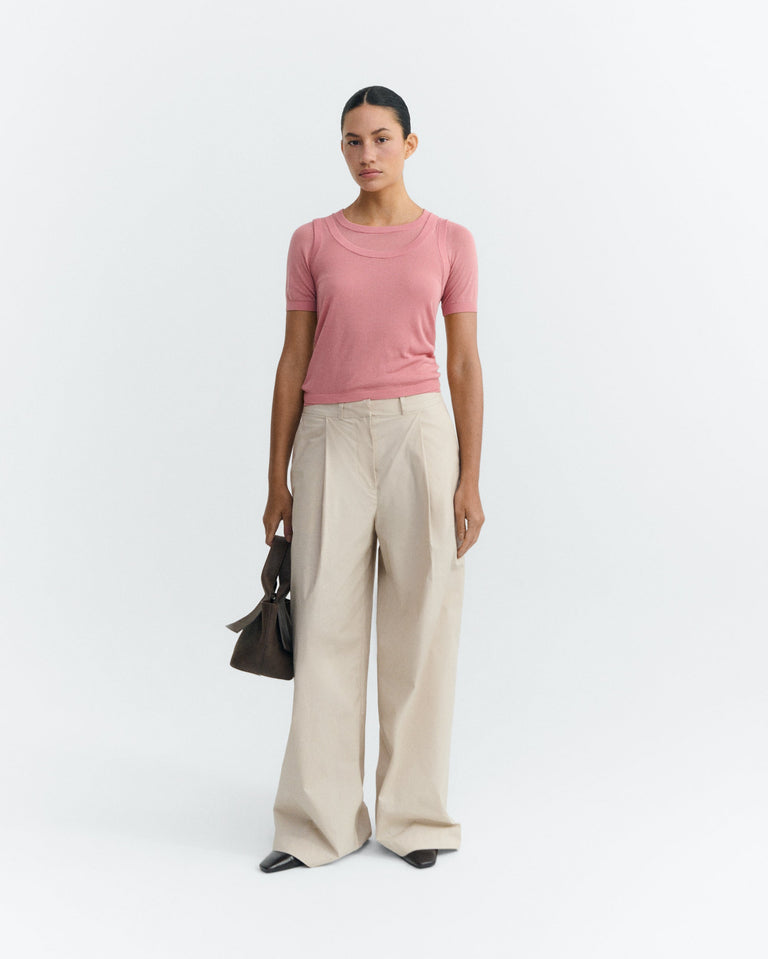 Top punto rosa semitransparente Nocta sostenible - 1