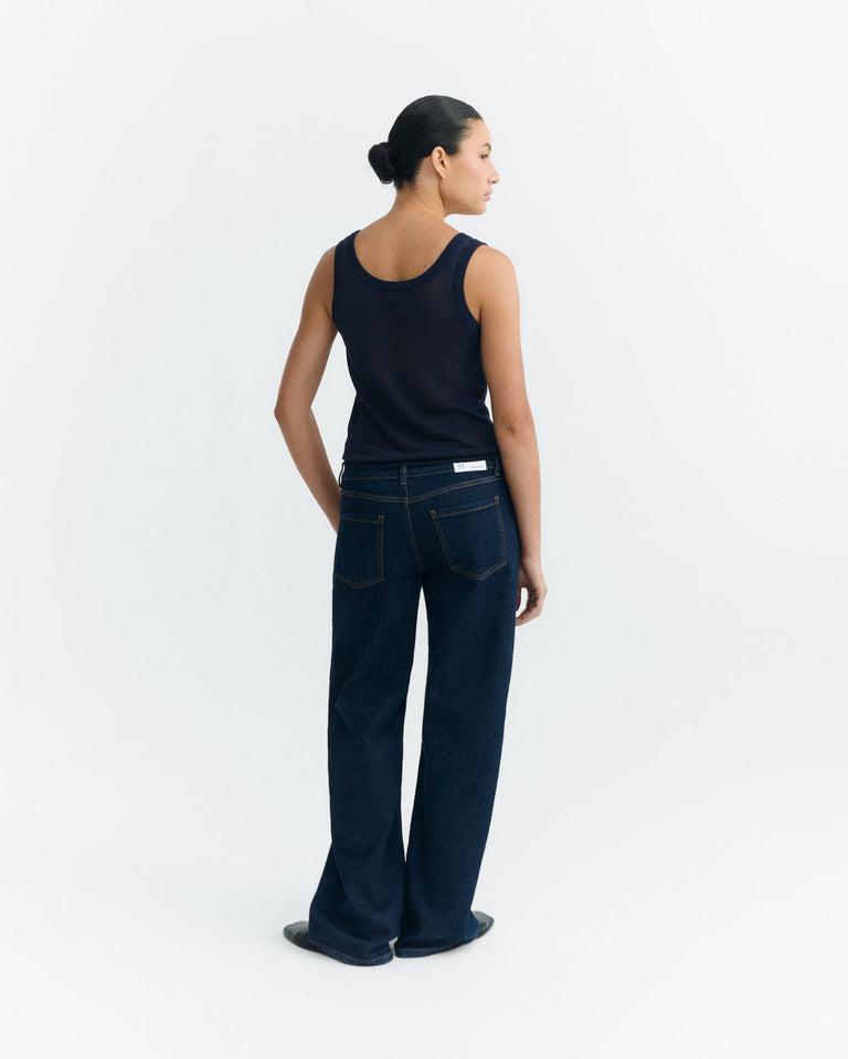 Top punto navy semitransparente Nocta sostenible - 5