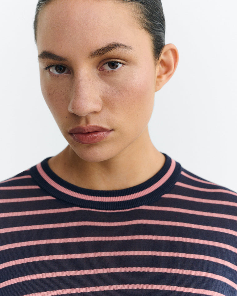 Camiseta oversize punto rayas Zenna sostenible - 4