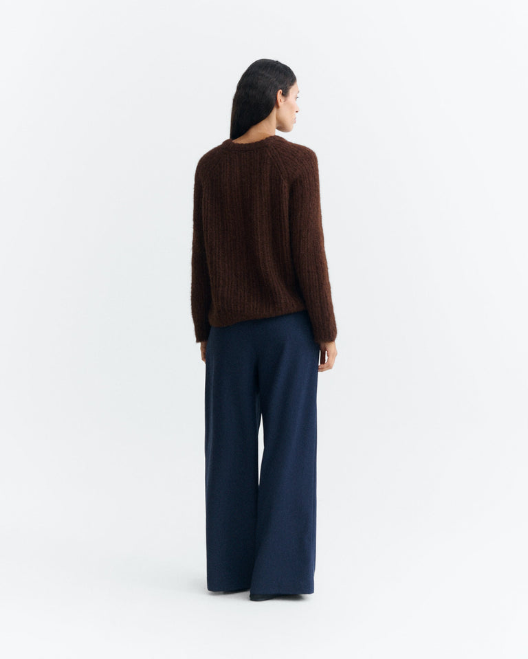Jersey lana alpaca marrón transparente Amal sostenible - 4