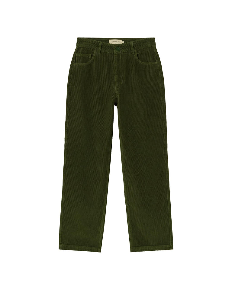 Pantalón verde pana Nele sostenible - silueta 6