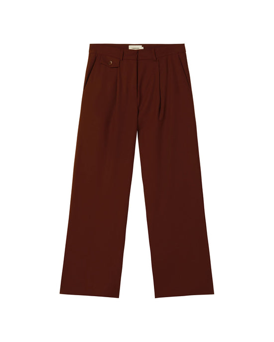 Pantalón marrón Pat sostenible - silueta 1