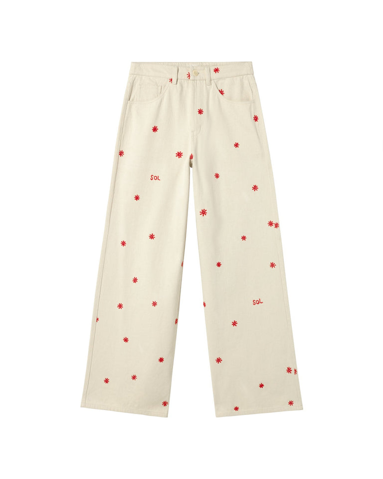 Pantalón crudo sol chain Hedda sostenible - silueta 1