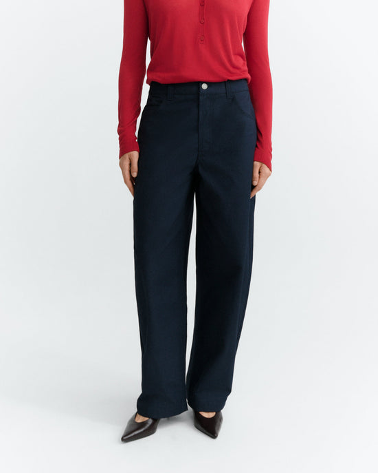 Pantalón barrel navy Marissa sostenible - 2