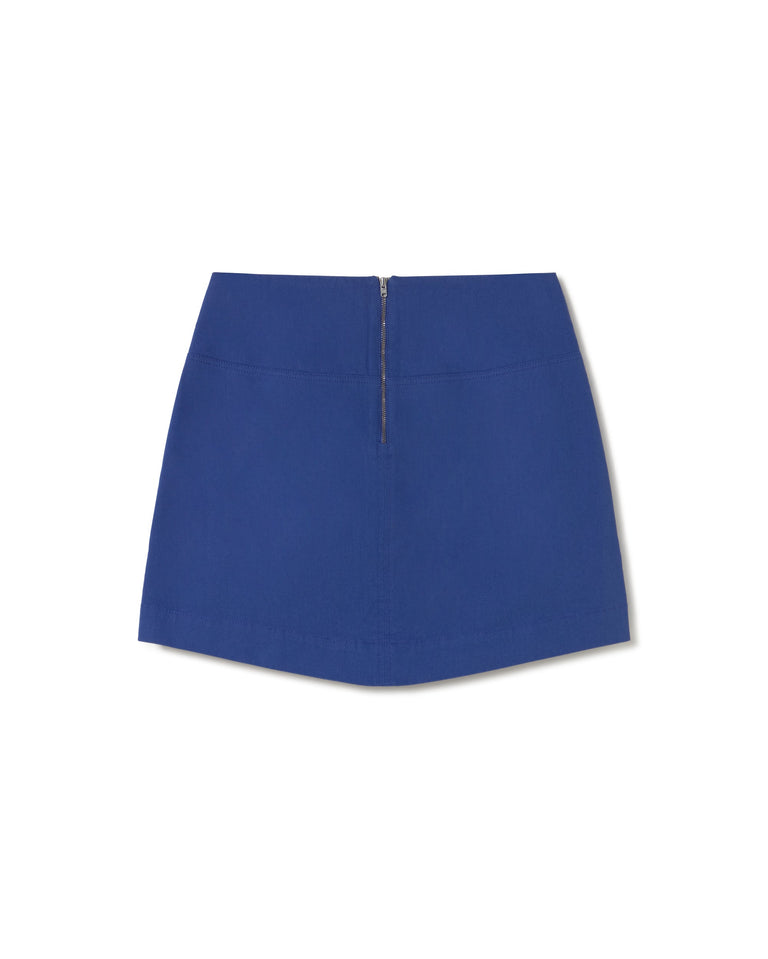 Falda azul Mabel sostenible- silueta 3