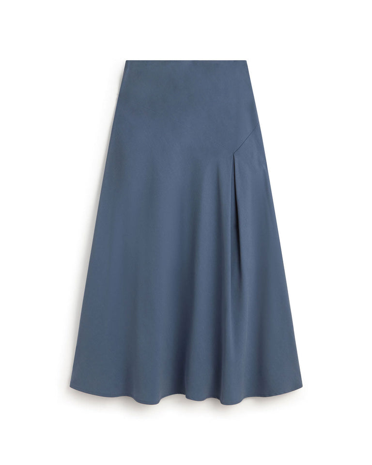 Falda larga azul Tori sostenible silueta - 1