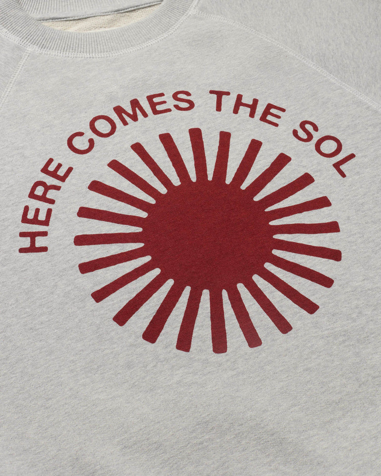 Sudadera gris retro sol Bonnie sostenible - silueta 3