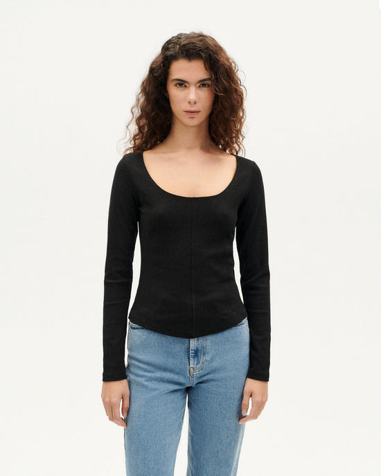 Black hemp top Nadia