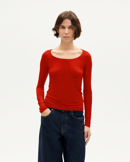 Red cashmere blouse Casilda