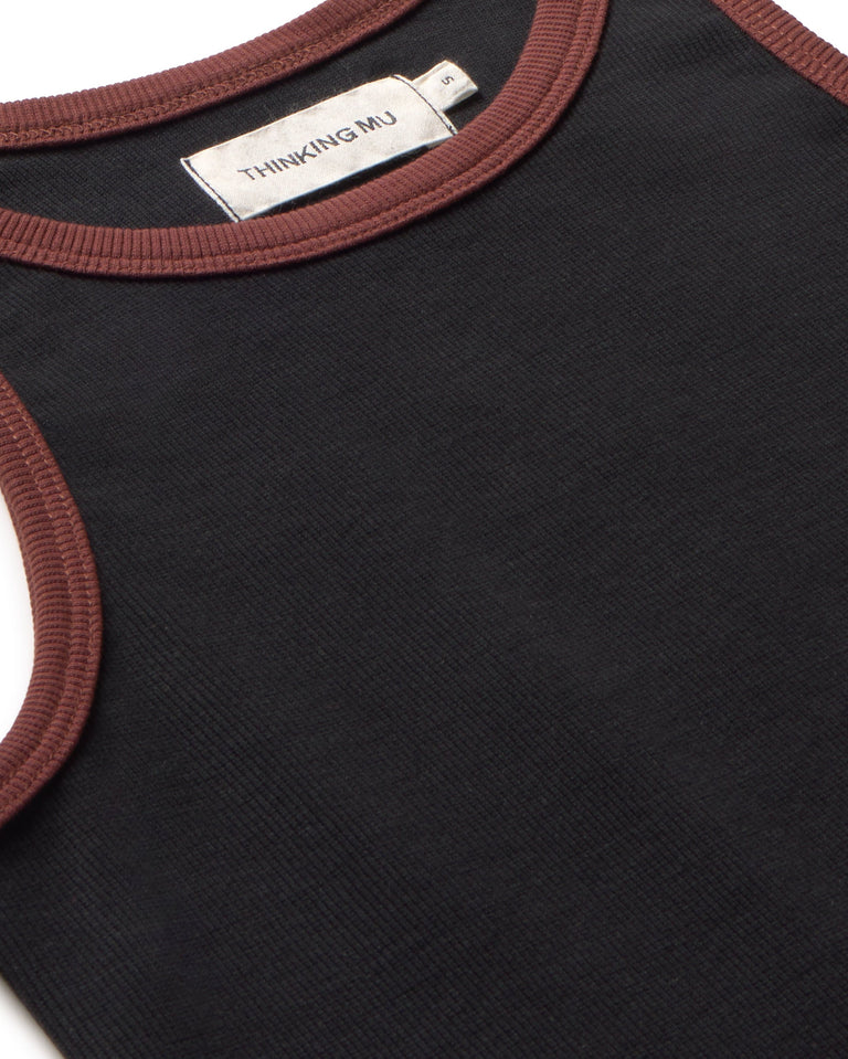 Top negro contraste Harriet sostenible - silueta 2