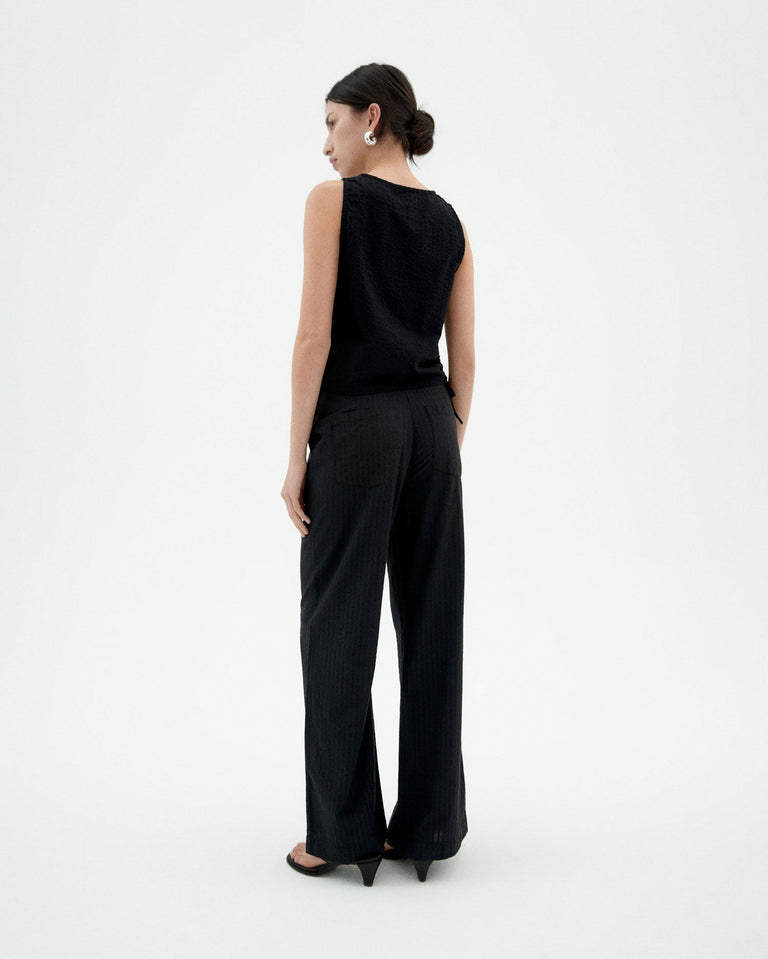 Top negro seersucker Florence sostenible-4