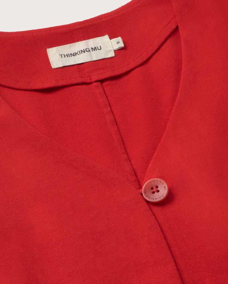 Chaleco rojo Alisa sostenible silueta - 2