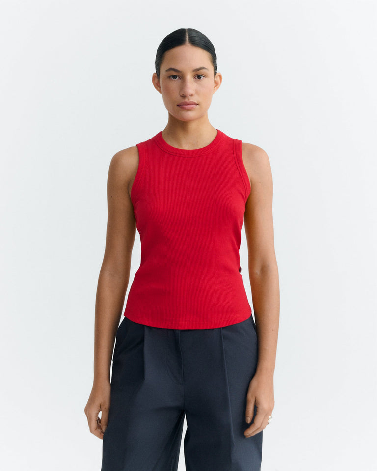 Tank top rojo Juliette sostenible - 2