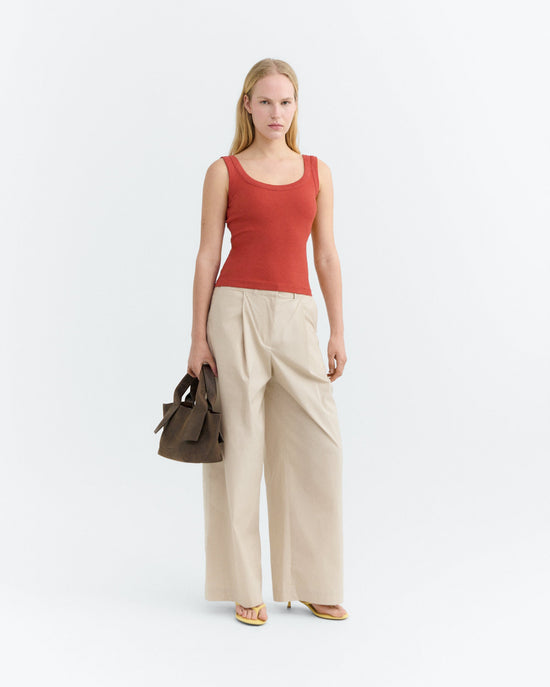 Top rib rojo Julia sostenible - 1