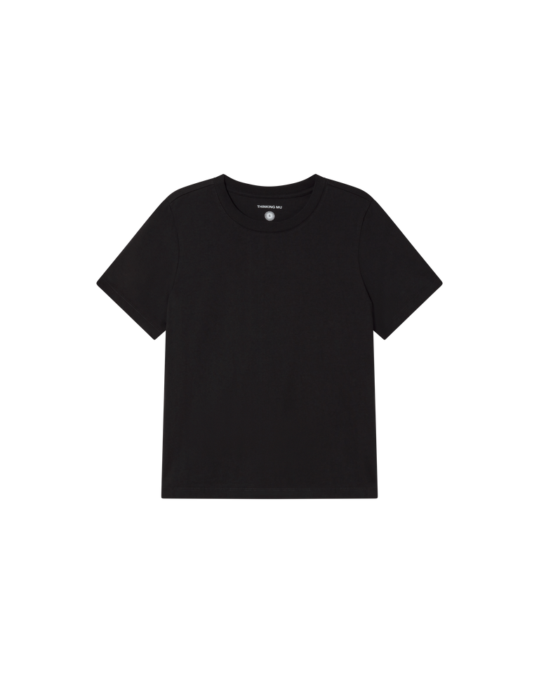 Camiseta negra Ida sostenible  - silueta