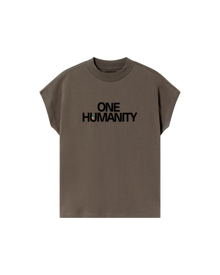 Camiseta gris One humanity Volta sostenible-silueta-1