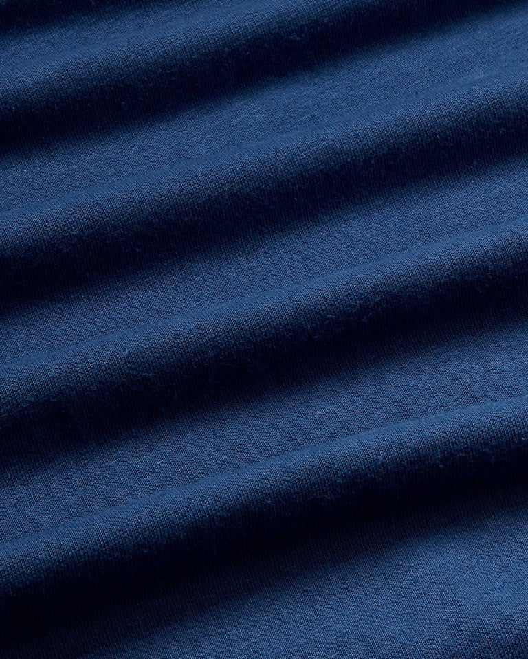 Camiseta gruesa azul hemp Freire sostenible - silueta 2