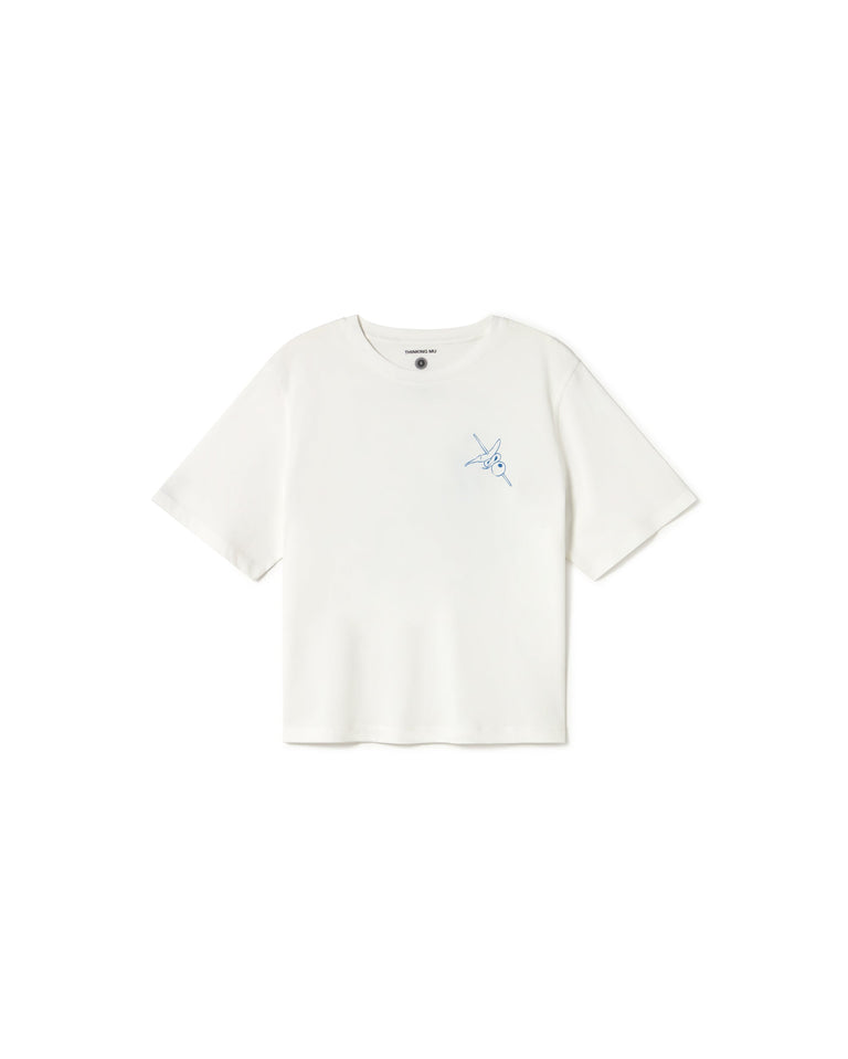 Camiseta blanca sobremesa Lucia sostenible- silueta 1