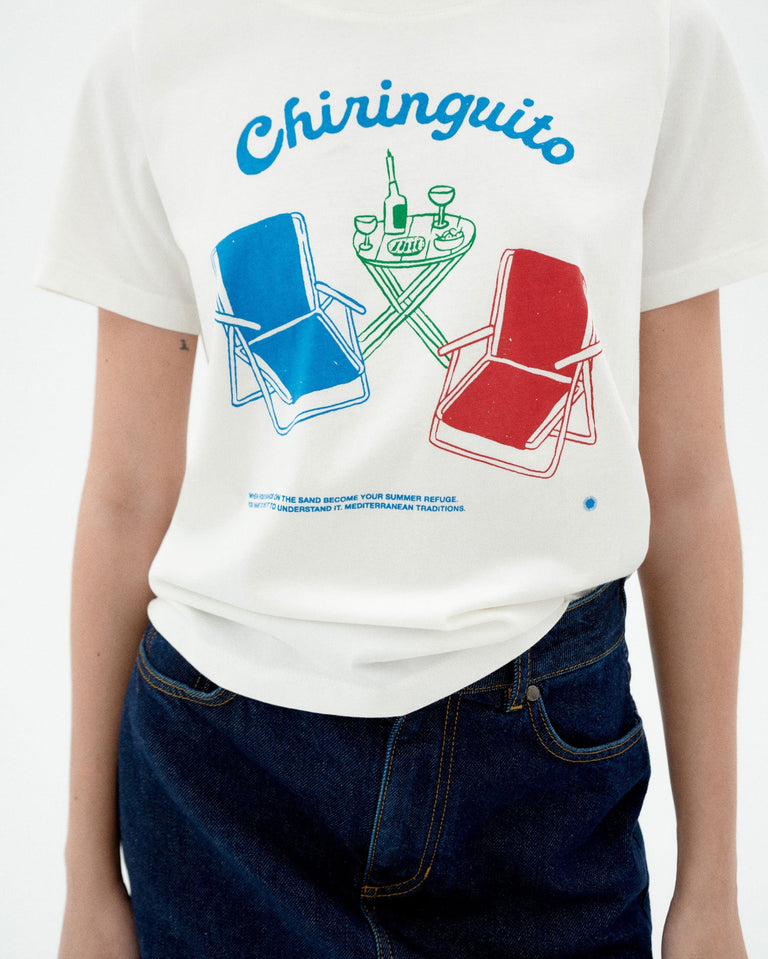 Camiseta blanca chiringuito Ida sostenible -3