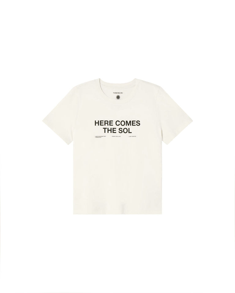 Camiseta blanca classic sol Ida sostenible - silueta 1