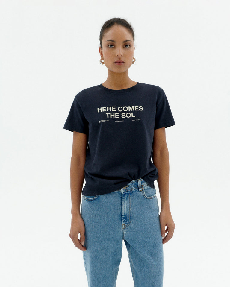 Camiseta navy classic sol Ida sostenible-1