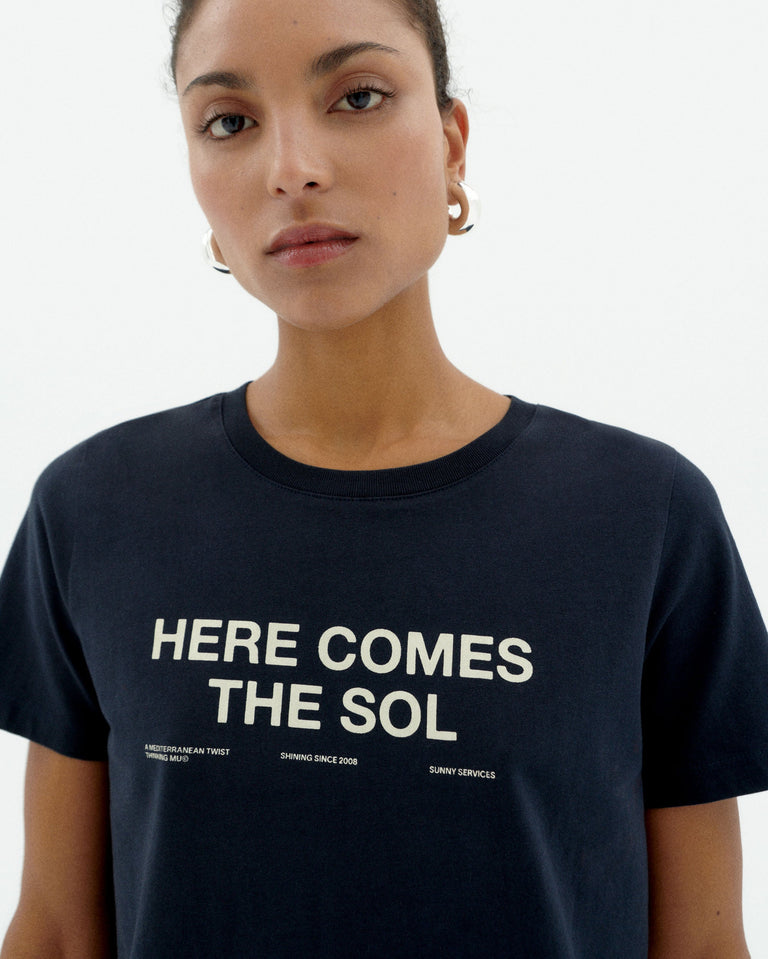 Camiseta navy classic sol Ida sostenible-3