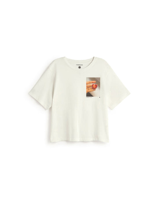 Camiseta fresa Lucia sostenible silueta - 1
