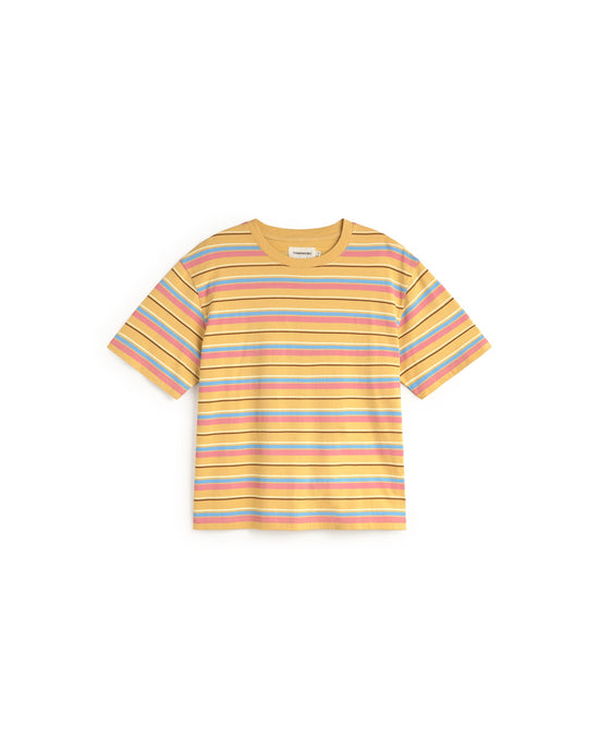 Camiseta rayas multicolor Lucia sostenible silueta - 1