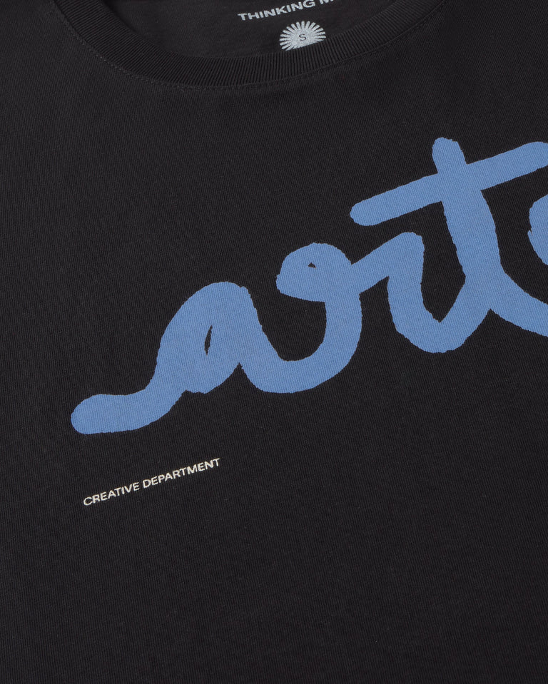 Camiseta negra arte Ida sostenible silueta - 2
