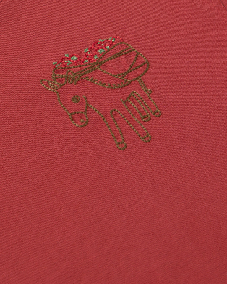 Camiseta bordada tomatera Lucia sostenible silueta - 2