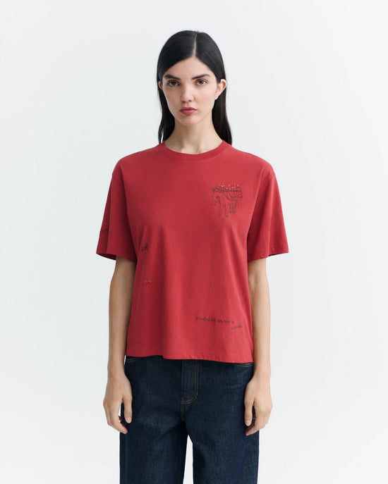 Camiseta bordada tomatera Lucia sostenible - 2