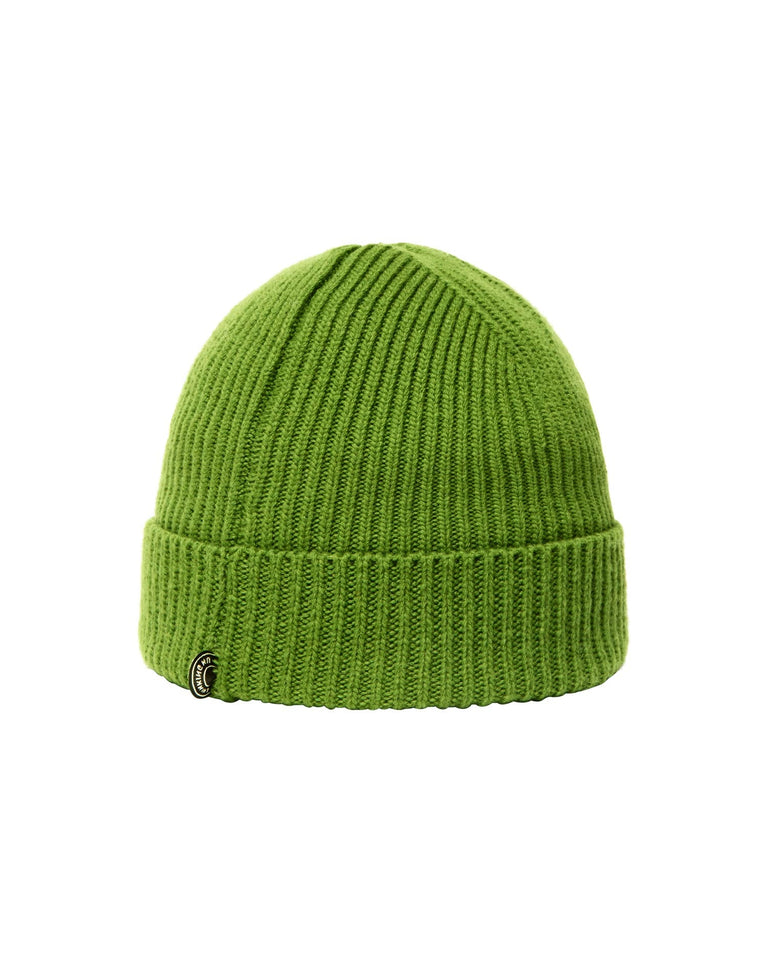 Gorro verde claro lana Amor Beanie sostenible - silueta 3
