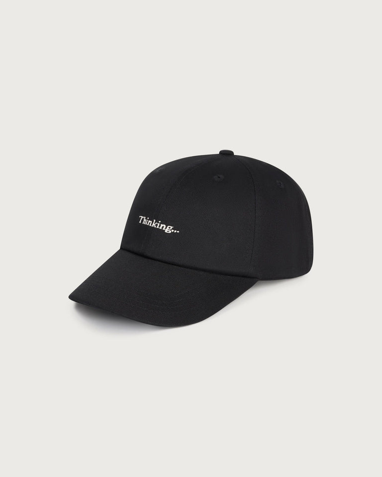 Gorra negra Thinking Chris sostenible  - silueta