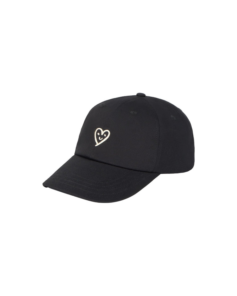 Gorra negra cutre heart Chris sostenible-silueta-1
