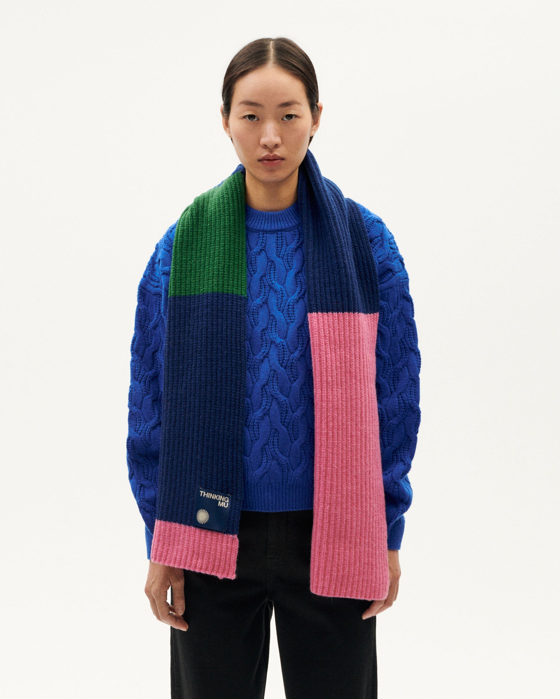 Multicolored sustainable Ghede wool scarf for women and men | Thinking ...